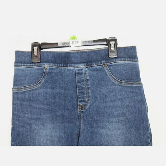 Spanx Size Large Distressed Ankle Skinny Jeans, Medium Wash 20203R - Picture 4 of 6